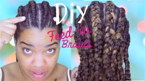 How To DIY Feed In Braids YouTube