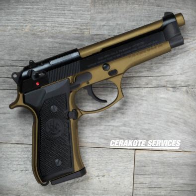 Beretta 92FS Made In Italy Burnt Bronze Pistol Cerakote Services