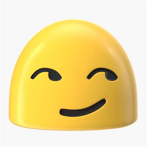 Smirking Face Android Emoji D Model Ds Blend C D Fbx Max