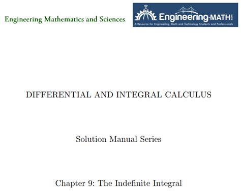 Chapter Solution Manual Of Differential And Integral Calculus By