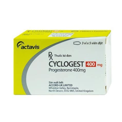 Cyclogest Progesteron 400mg Hộp 15 Viên