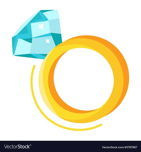 Diamond ring Royalty Free Vector Image - VectorStock