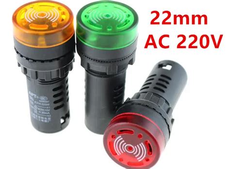 Ad Sm Ac V Mm Flash Signal Light Red Led Active Buzzer Beep