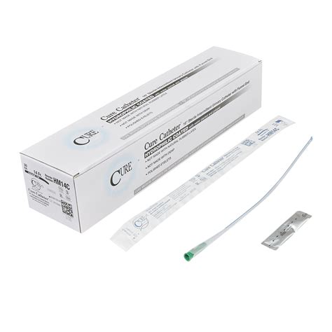 Cure Hydrophilic Catheter With Coude Tip For Men 14 Fr