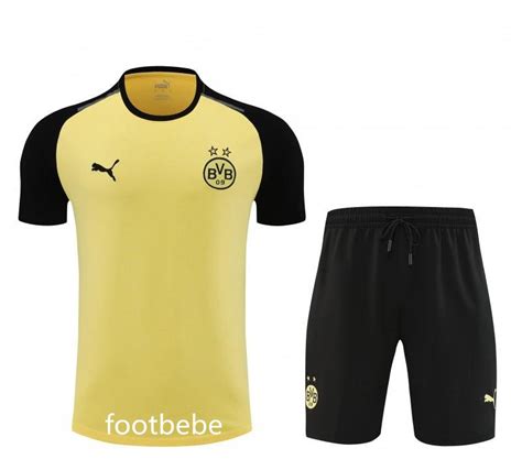 Ensemble Maillot Dortmund 2024 2025 Coton Jaune Footbebe