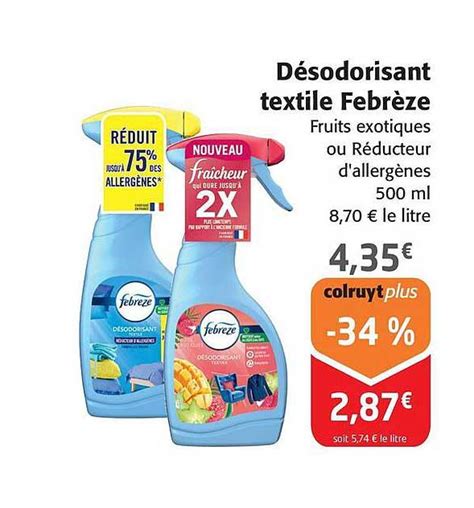 Promo D Sodorisant Textile Febr Ze Chez Colruyt Icatalogue Fr