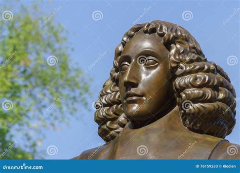 Head Of Baruch Spinoza Statue In Amsterdam Editorial Stock Photo