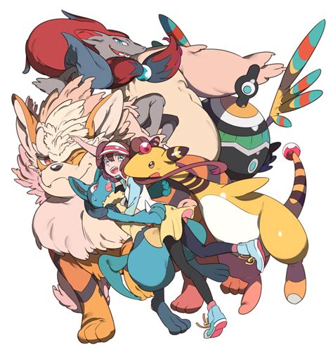 Rosa Lucario Arcanine Ampharos Zoroark And 1 More Pokemon And 1