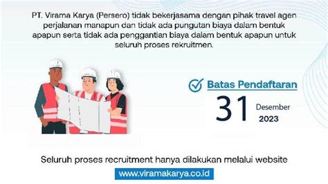 Lowongan Kerja BUMN Virama Karya Untuk Lulusan D 3 Dan S 1 Ini