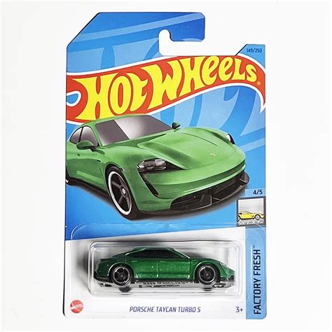 Hot Wheels 2023 Porsche Taycan Turbo S Green Factory Fresh Walmart