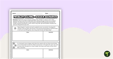 Problem Solving Skills Worksheets