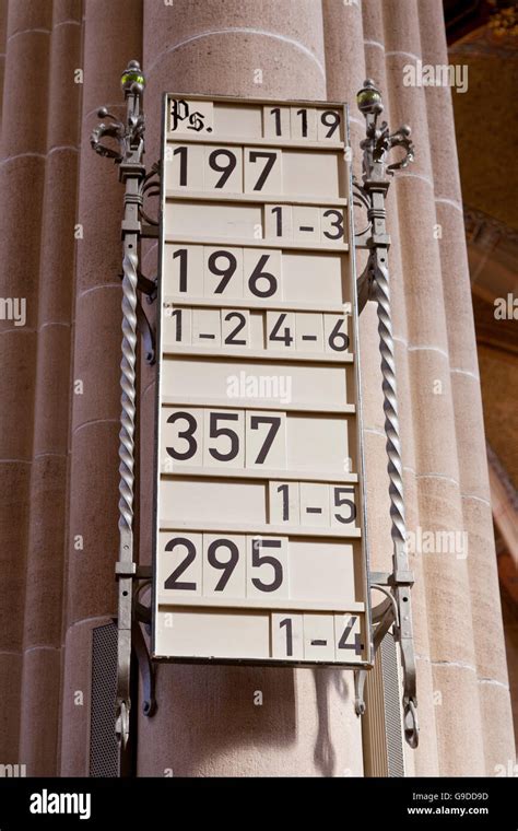 Indicator For Hymns In The Marienkirche Church Reutlingen Swabian Alb