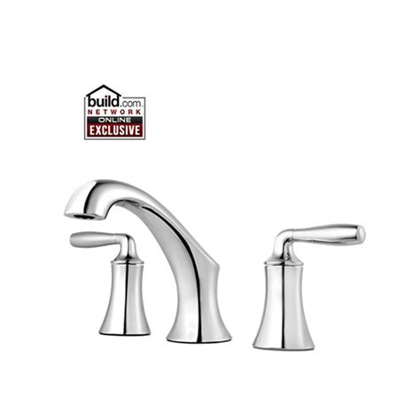 Pfister Lg49 Tr0 Iyla Widespread Bathroom Faucet With Metal Pop Up Polished Chrome Faucet