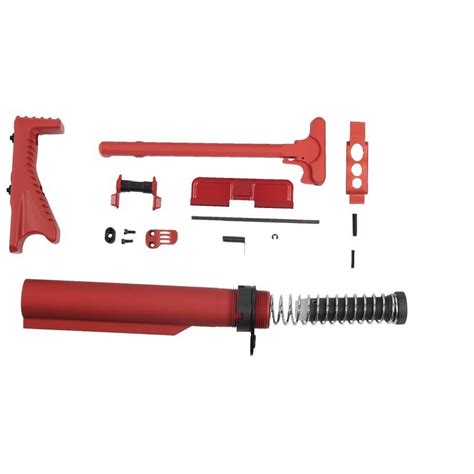 Red Anodized AR 15 Parts