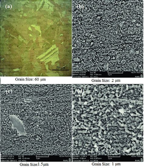 A Optical Microscopy Of The Base Metal And B D Sem Images Of The