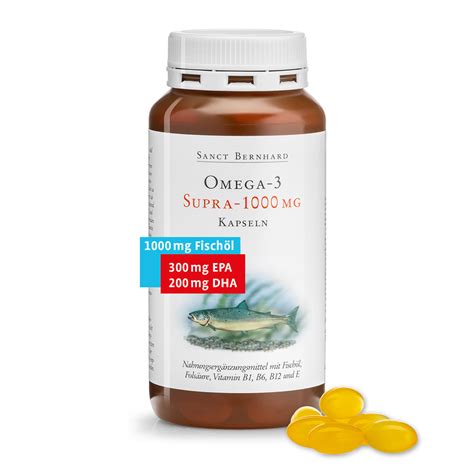 Omega 3 Supra 1000 Mg Kapseln Jetzt Online Kaufen Sanct Bernhard