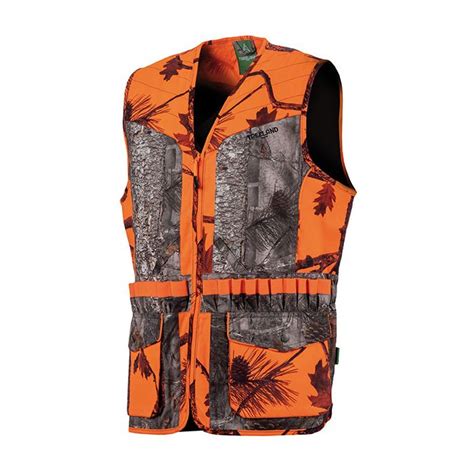 Gilet De Chasse Treeland Camo Orange Sp Cial Calibre Fluo Battue