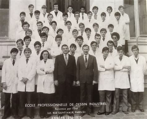 Photo De Classe Dessin Industriel De 1972 Lycée Chaptal Copains Davant