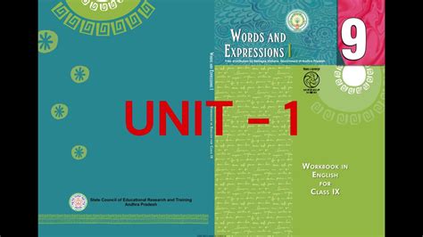 9th Class English Workbook Unit 1 Answers Ncert Ap Unit 1 Project Youtube