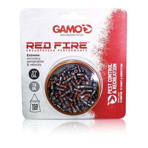 Gamo 632270154 Red Fire 177 Pellet Lead Jacketed Polymer Tip 150 Per