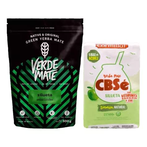 Tienda De Yerba Mate Yerba Verde Mate Green Silueta CBSe 2x500g 1kg