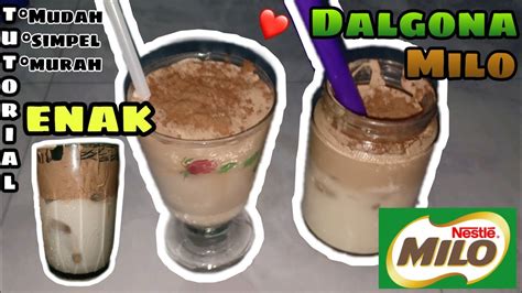 Membuat Dalgona Milo Mixer Takaran Sendok By Muftia Youtube