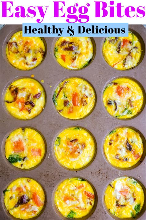 Easy Egg Bites Muffin Tin Recipe Recipe Egg Bites Recipe