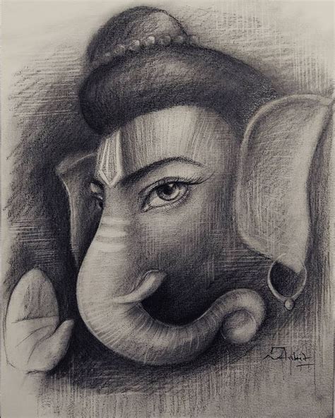 Ankit Jasmatiya On Instagram Drawing Lord Ganesha Using Graphite