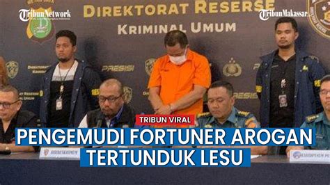 Pengemudi Fortuner Arogan Kini Tertunduk Lesu Terungkap Pakai Nopol