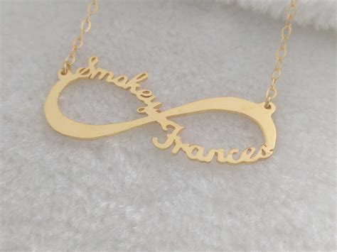 Gold Infinity Necklaceinfinity Name Necklaceinfinity Couple Etsy