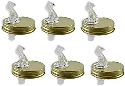 Mason Jar Pouring Spout Regular Jar Size 6 Pack - Walmart.com