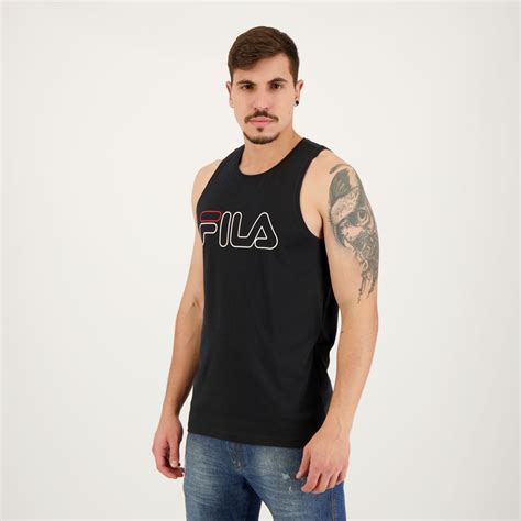 Regata Fila Letter Outline Preto Futfanatics