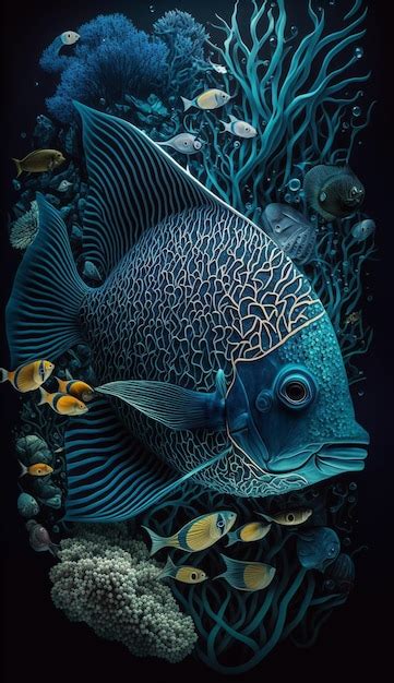 Premium AI Image Fish In The Ocean Wallpapers