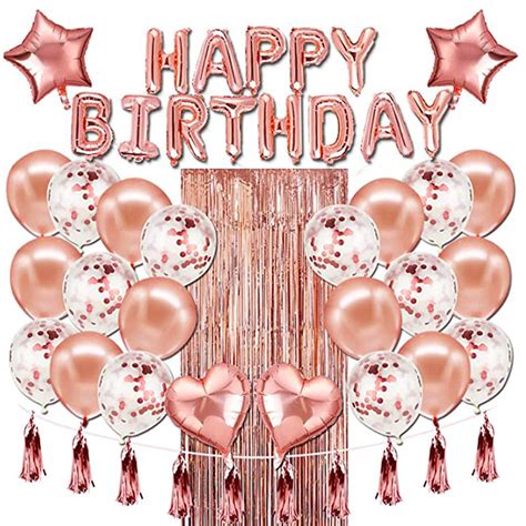 Buy Fanuk Rose Gold Birthday Decorations Happy Birthday Banner