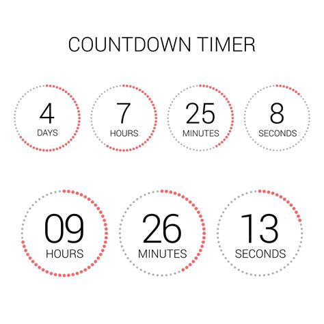 Compteur D'horloge De Compte à Rebours De Cercle Sur Le Blanc | Vecteur