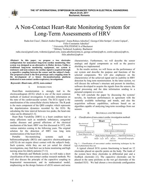 Pdf A Non Contact Heart Rate Monitoring System For Long Term