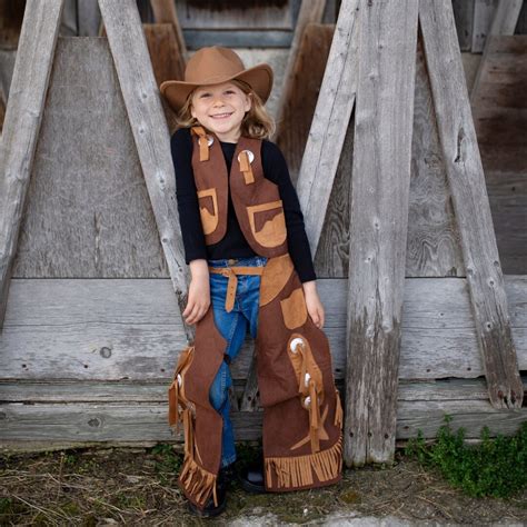 Cowboy Chaps And Vest For Kids Kids Cowboy Costume Kids Dressup Kids