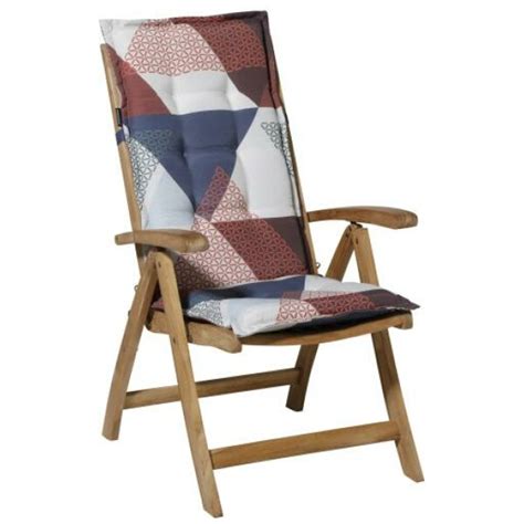 Madison Tuinstoelkussen Triangle 123 X 50 Cm Polykatoen Blauw Outlet4Home