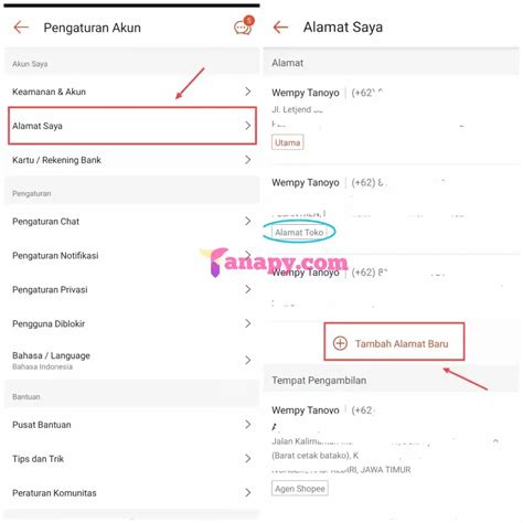 Cara Menghapus Alamat Utama Toko Dan Pengembalian Di Shopee Tanapy