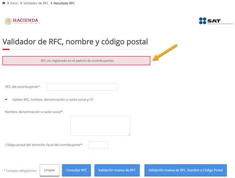 Inconsistencias Detectadas En El Validador De RFCs Del SAT