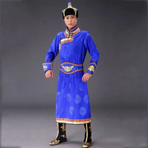 Traditional Mongolian Costumes For Men Grassland National Dress