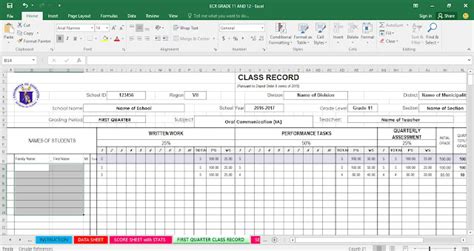 E Class Record Templates Deped Ecr For Sy 2023 2024 Teach 60 Off