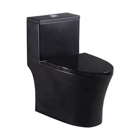 Sanitary Ware Black Floor Mounted One Piece Toilet Commode Washdown