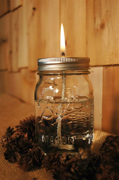 Jar With Lid And Glass Wick Insert And Wick Mason Jar Oil Etsy Mason Jar Oil Candle Mason