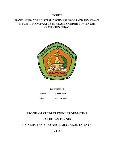 Rancang Bangun Sistem Informasi Geografis Pemetaan Industri Manufaktur