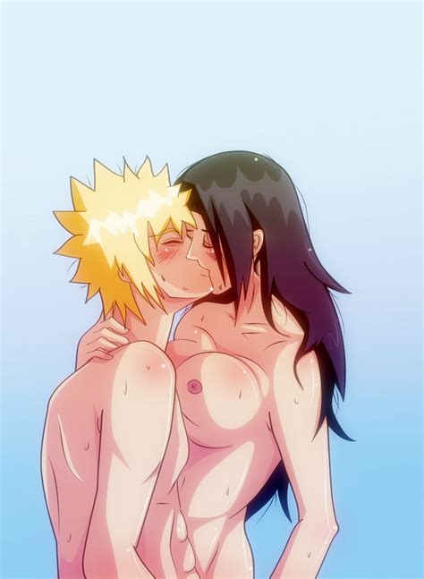 Rule 34 Black Hair Breasts Cheating Female Hand On Neck Kissing Namikaze Minato Naruto Naruto