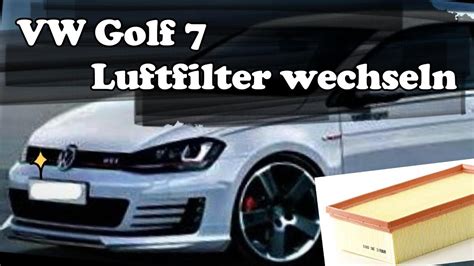 Vw Golf Luftfilter Wechseln Vw Golf Air Filter Change Youtube