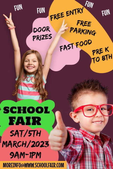 Modèle School Fair Event Template Postermywall