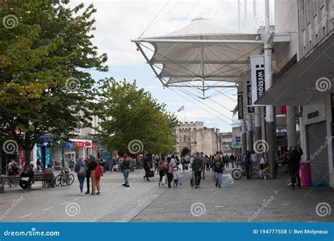 Shoppers in the Southampton Town Centre in Hampshire in the United ...