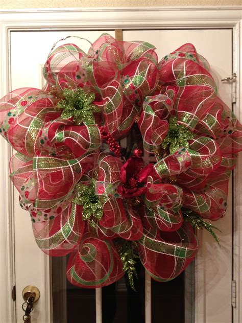 Diy Deco Mesh Christmas Wreath Deco Mesh Christmas Wreaths Christmas